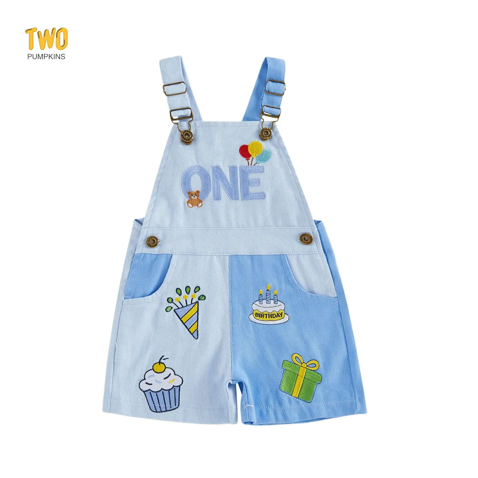 Toddler Baby Girl Boy Contrast Color Overalls Shorts Clothes 6-18months Adjustble Shoulder Strap Jumpsuit Workwear