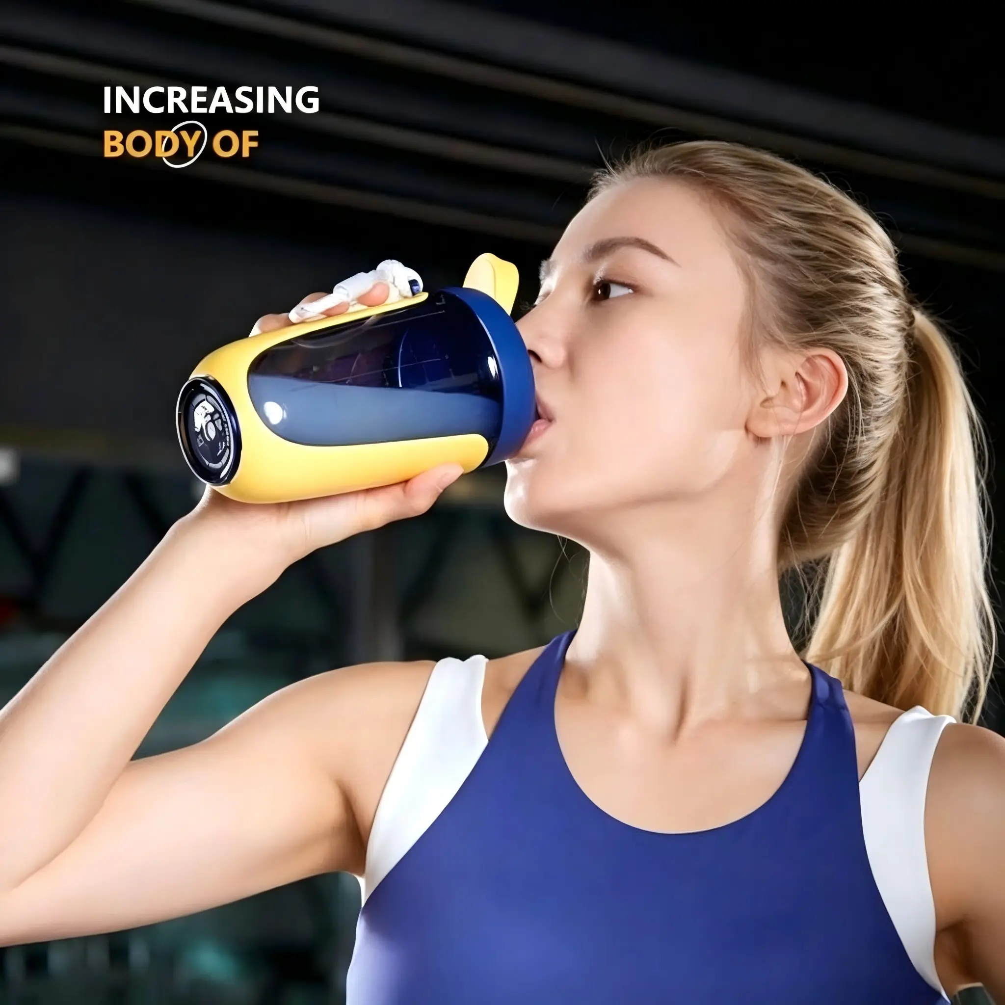 680ML Food-Grade Protein Shake Shaker Cup, High Aesthetic Value, Aesthetic Water Bottle, Protein Shaker Cups, Shaker Bottles for Protein Mixes, Includes Stainless Steel Mixing Ball, New Design, Perfect for Smoothies