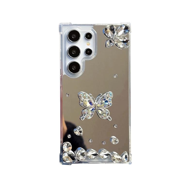 Compatible with S26Ultra/S25Ultra/s24/s23 A simple two-in-one protective case with a mirror-finish shockproof casing -HN312-1