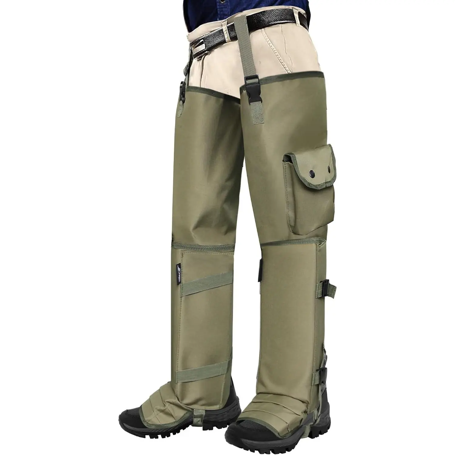 Snake Gaiters and Chaps for Men and Women - Waterproof Guards, Adjustable Protection for Legs