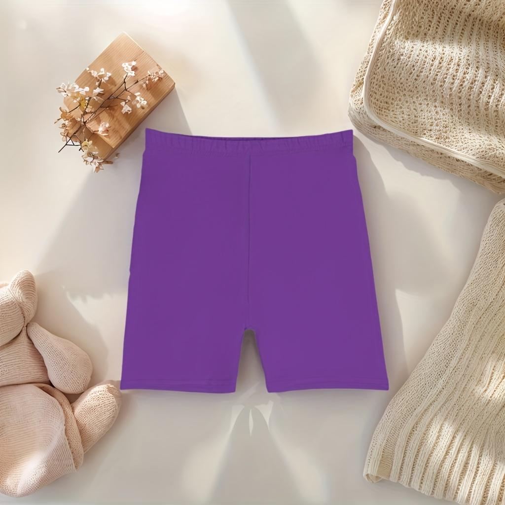 10pcs Random Toddle Girls' Stretchy Dance Shorts - Comfortable, Safety, And Breathable Bike Shorts for Kids - Soft, Lightweight Fabric for Active Play