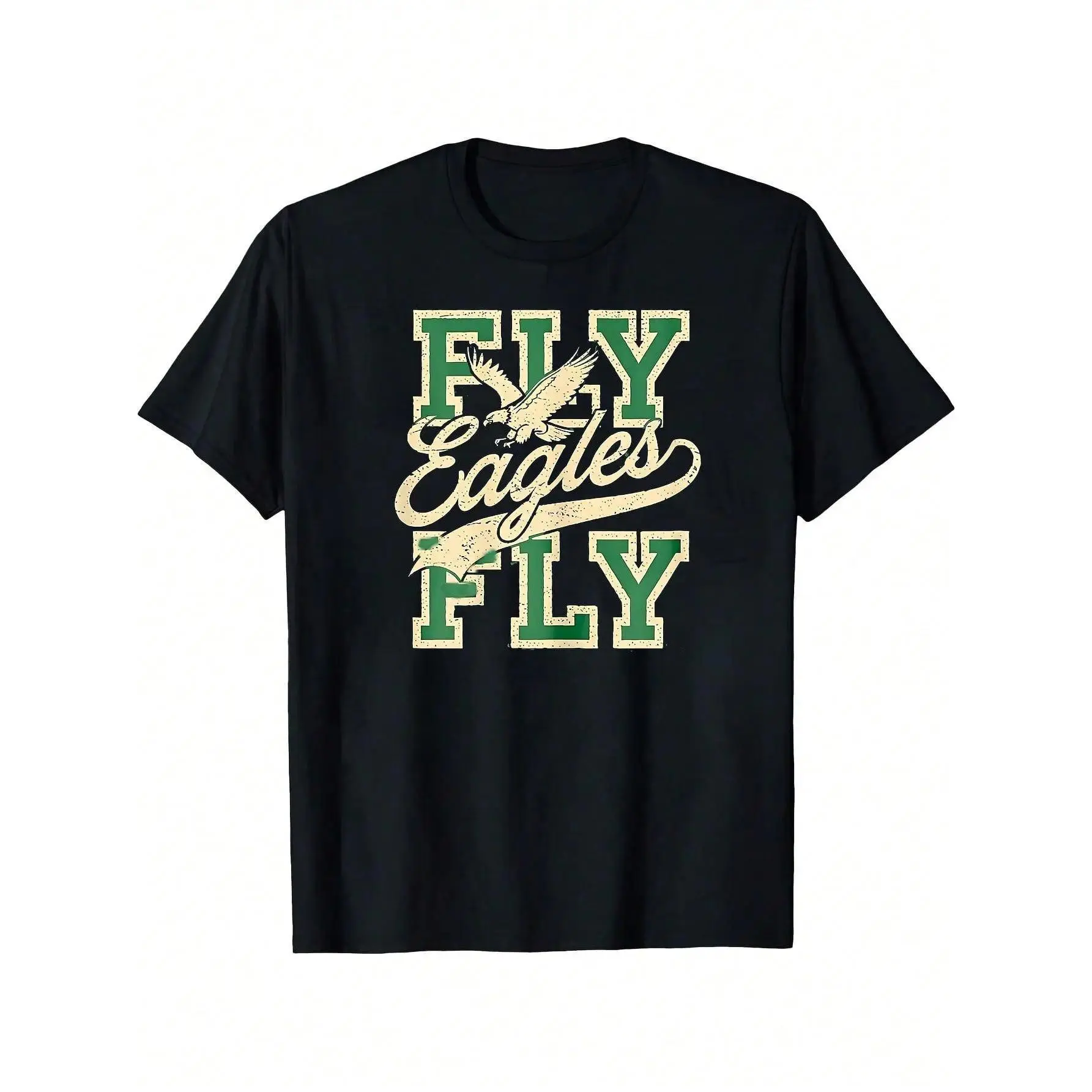 Eagles Fly Vintage Eagles Football Life Sport Lovers Pattern Printed T-Shirt Short-Sleeved Crew Neck T-Shirt, The Perfect Choice For Summer Casual Wear t0713