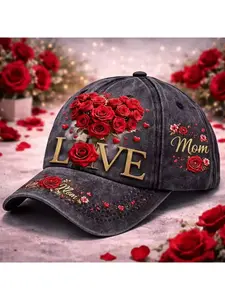 Hot-selling new product 3D digital print vintage floral curved brim baseball cap Independence Day sun hat