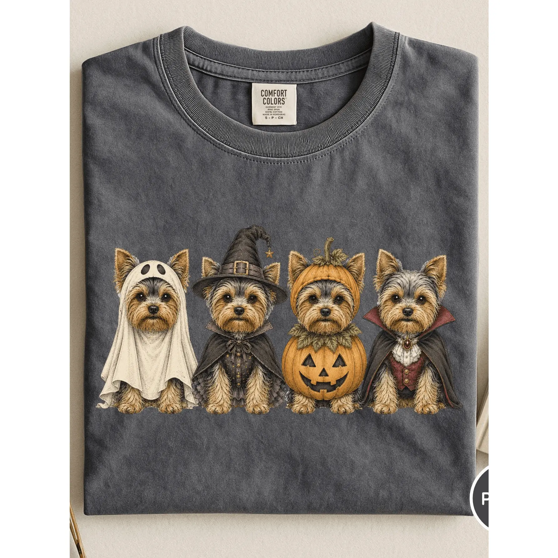 Yorkie Halloween Shirt, Yorkshire Terrier Costume Tee, Ghost Witch Pumpkin Vampire Dog Lover Fall Shirt, Yorkie Lover Shirt
