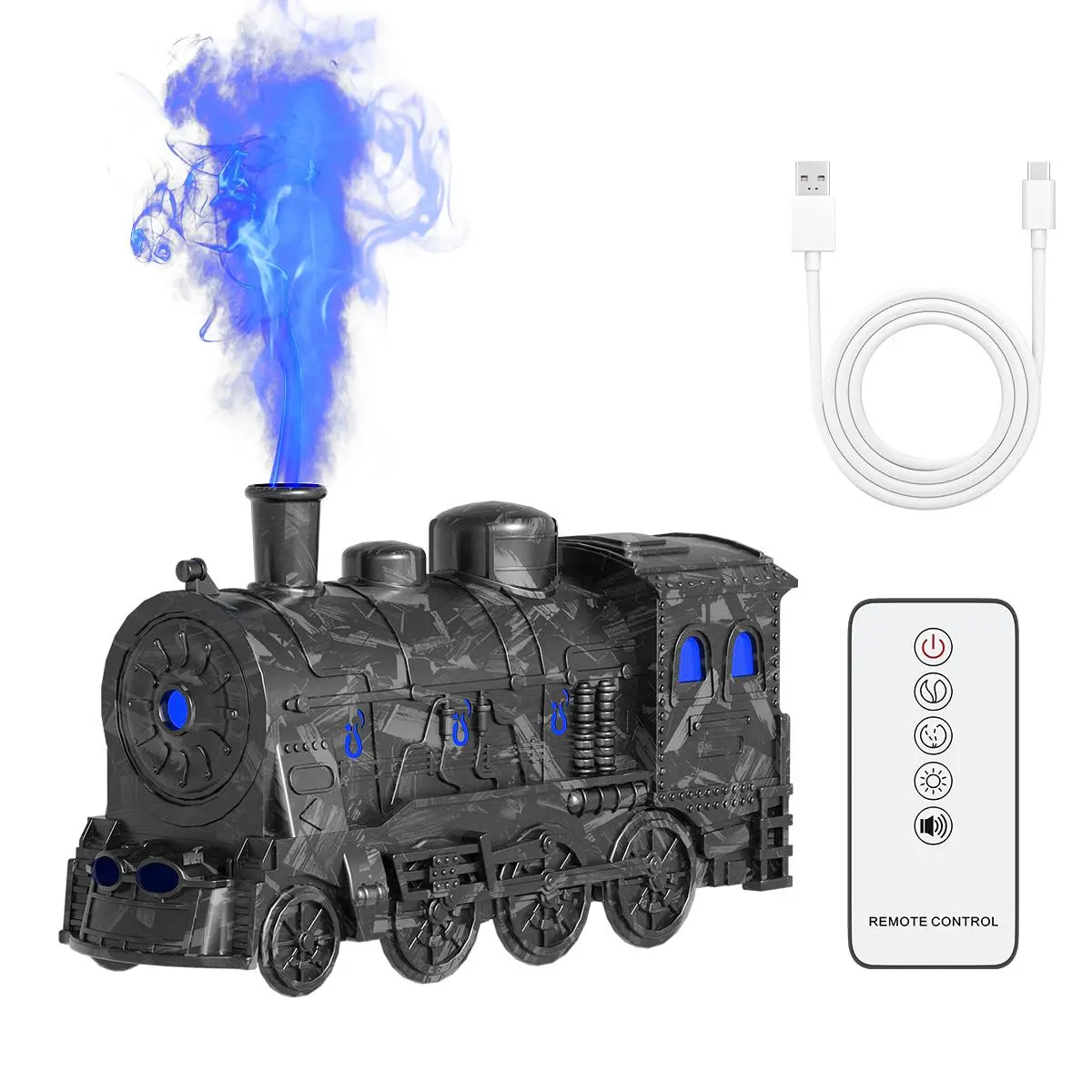 Train Shaped Aroma Diffuser, USB Powered Essential Oil Diffuser with Night Light, Aromatherapy Cool Mist Humidifiers Dual Spray Mode for Home Office Hotel, USB Powered Humidifier, Air Aroma Humidifier