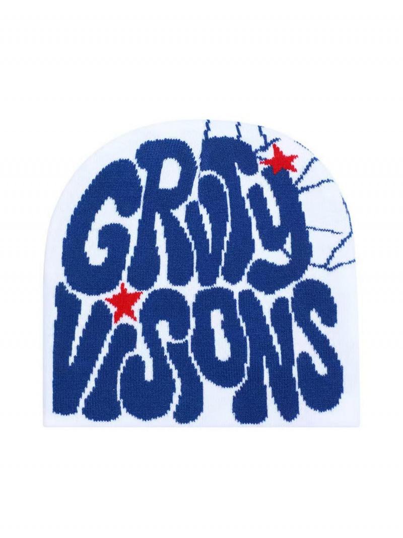 2026 latest spring and autumn best-selling knitted team victory cap, warm and snug fit with letter print, hip-hop street style hat, fashionable crochet design, unisex street fashion adjustable unisex hat