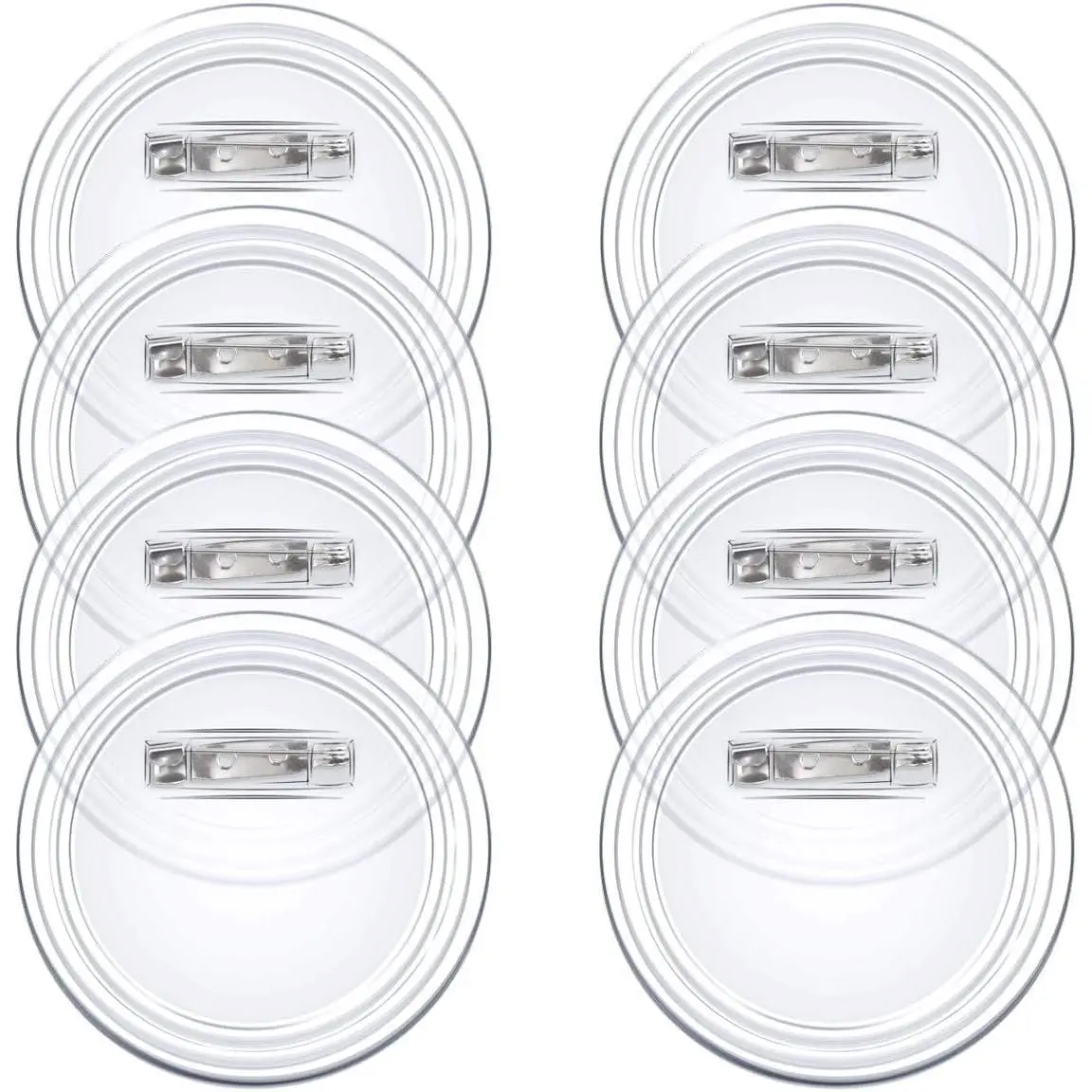 20 Set Clear Pins for Crafts, Plastic Button Making Kit, Blank Pins Bulk, Make Your Own Buttons Badge Maker DIY Crafts, Photo Buttons (2.36 Inch)