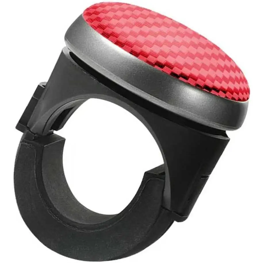 Steering Wheel Booster, Anti-slip and Labor-saving  Steering Wheel Spinner Knob, 360 Degrees Turning Assistance Ball,  for  , , SUVs (Red)