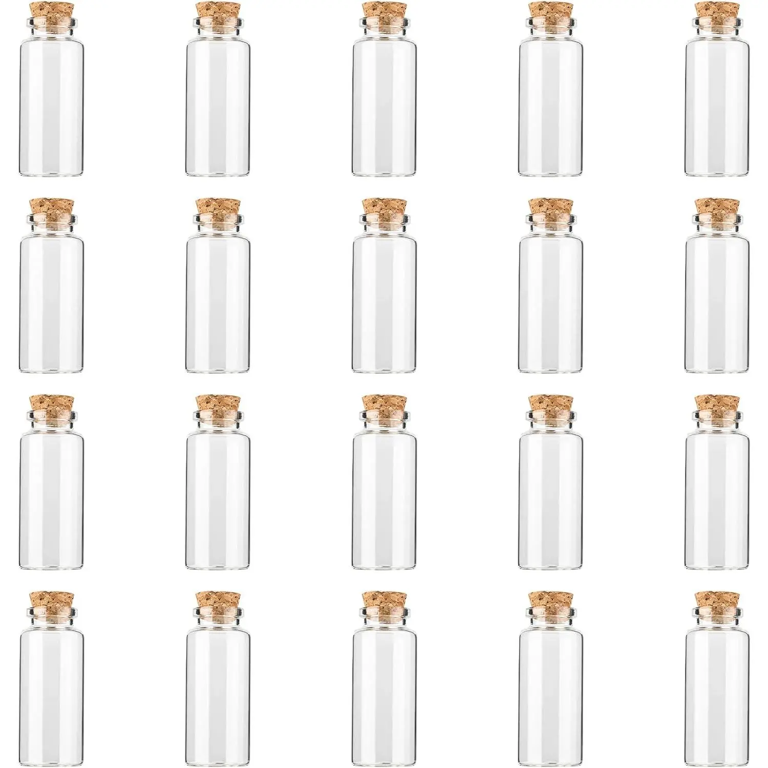 20 count 0.94" x2.36"Small Glass Potion Bottle,20ml  Glass Vials,Mini Cork Stopper Glass Bottle for Wedding Favors, Birthday Party,DIY ART Crafts(empty bottle)