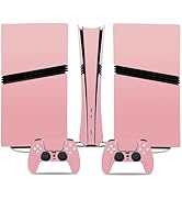 Console Skin for PS5 Slim, Vinyl Decal Cover Wrap for Digital Edition Controller (Pink)