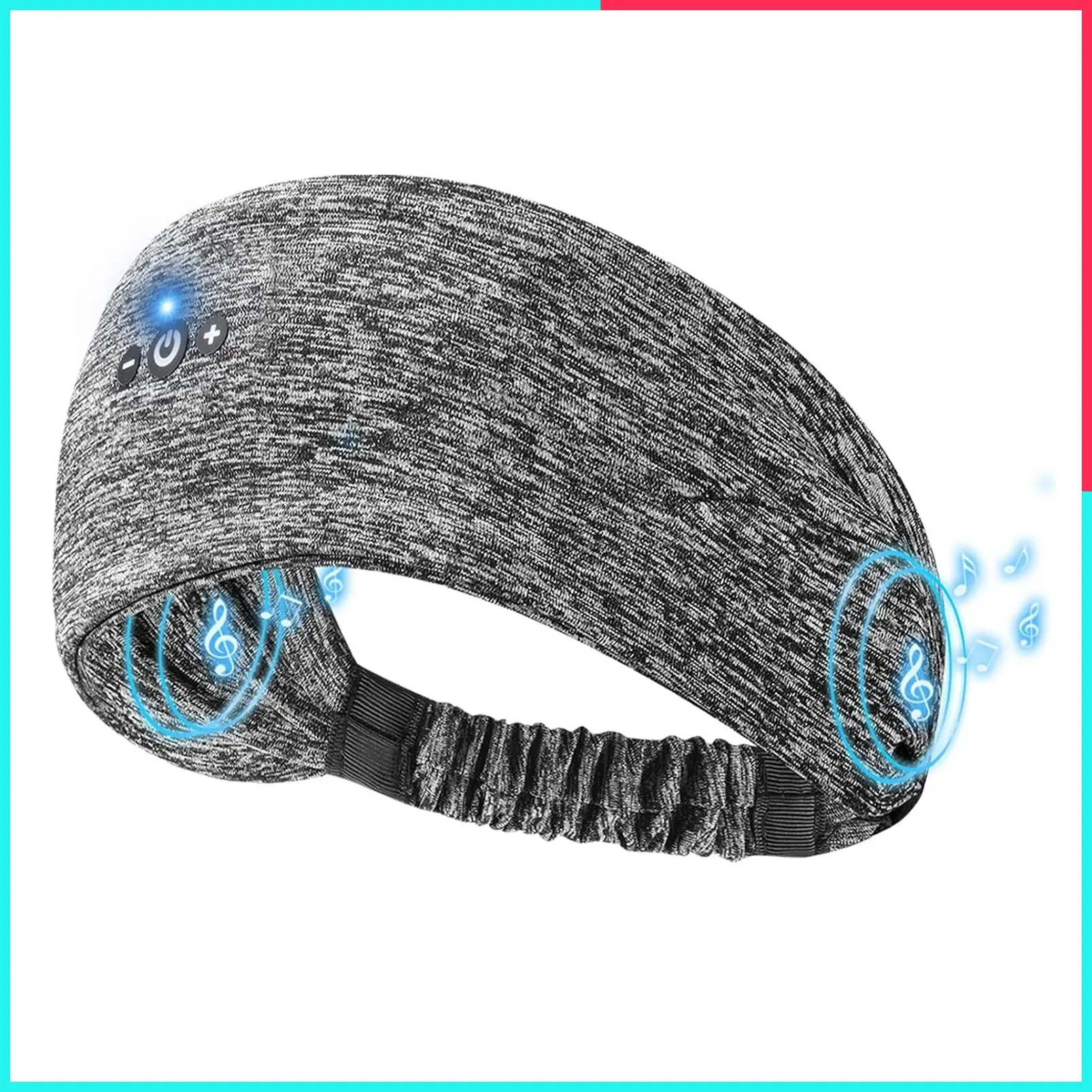 Bluetooth Headband Headphones with Ultra-Thin Speakers for Sleeping, Workout, Running, Yoga, Travel, Meditation - Dark Gray