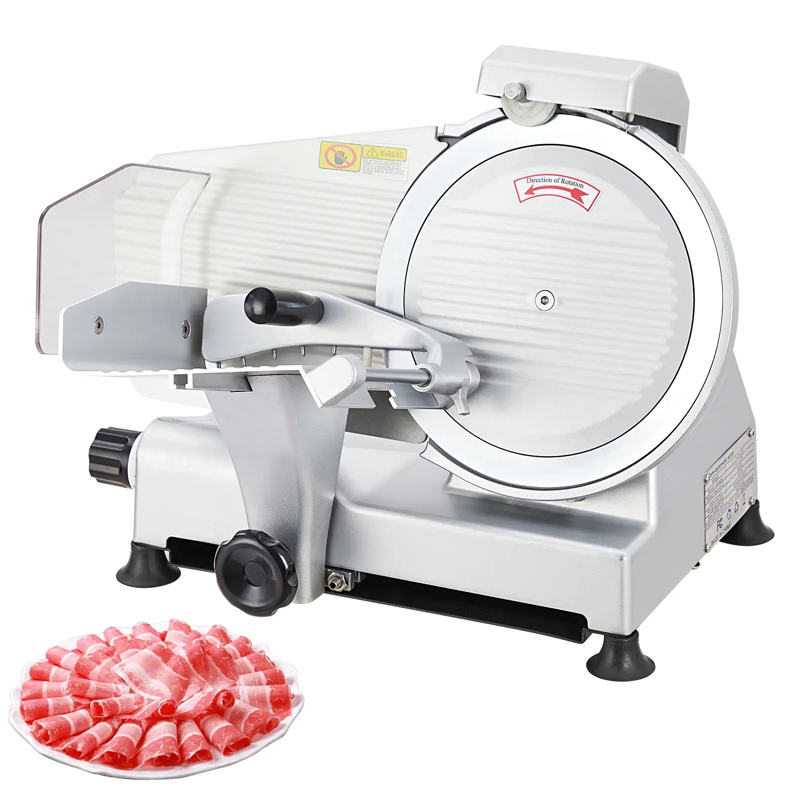 Commercial Automatic Meat Slicer Electric Food Deli Slicer Dual Motor 10 12 Inch Blade Frozen Meat Cheese Bread Slicer Adjustable Thickness for Home Kitchen Restaurant