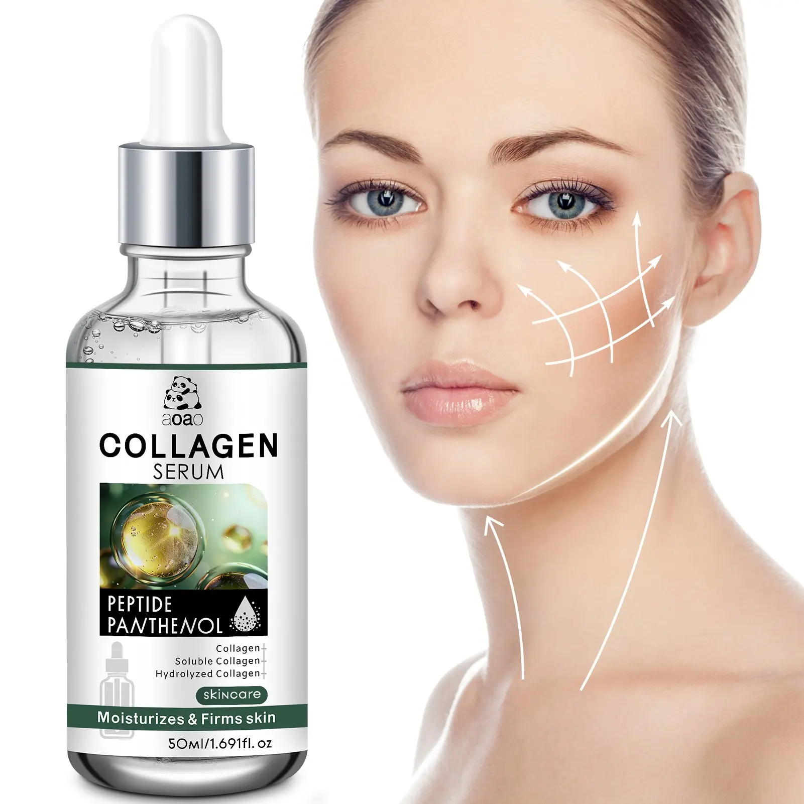 Collagen Instant Firming Facial Essence, Smooths Dry Skin, Enhances Glow and Elasticity, Reduces Wrinkles, 50ML Liquid, Single Item