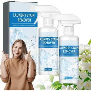 Non Ionic Clothing Emulsifier Stain Remover,Powerful Laundry Stain Remover Spray, Non Ionic Emulsifier Clothing Cleaner, Enzyme Laundry For Clothes, 2PCS *60ML