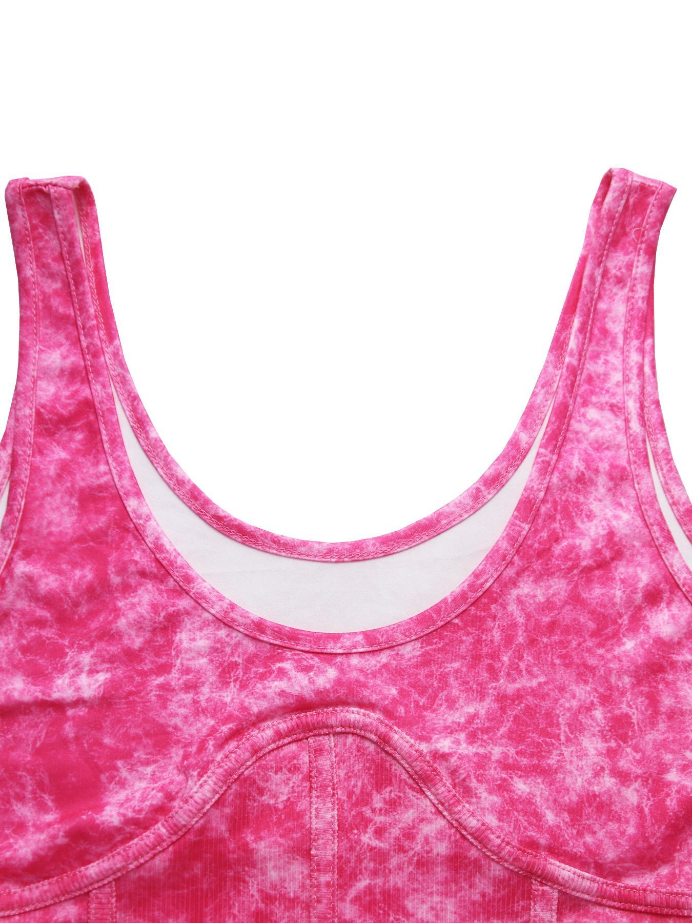 Tie Dye Print Scoop Neck Vintage A Line Dresses for Women, Soft Casual Sleeveless Short Dress for Daily Holiday Vacation Wear, Birthday Dresses, Women Dress for Summer, Womenswear