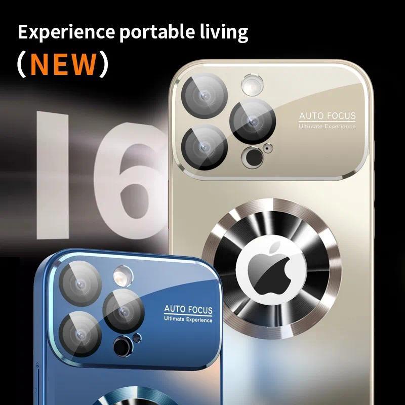 Fin Titanium Metallic Luxury Matte Case For iPhone 17 16 15 14 13 12 11 Pro Max Plus For Magsafe Glass Lens Camera Protection Cover