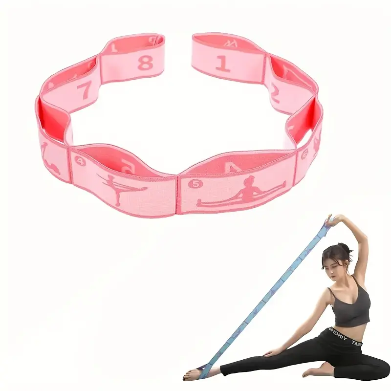 [Flexible Yoga Band] Flexible, Stackable 7-Color Yoga Stretching Band |   Pilates Resistance Band, Medium Tension Level, Ideal for Dance, Yoga, Pilates, Gymnastics, Fitness, Nylon Material
