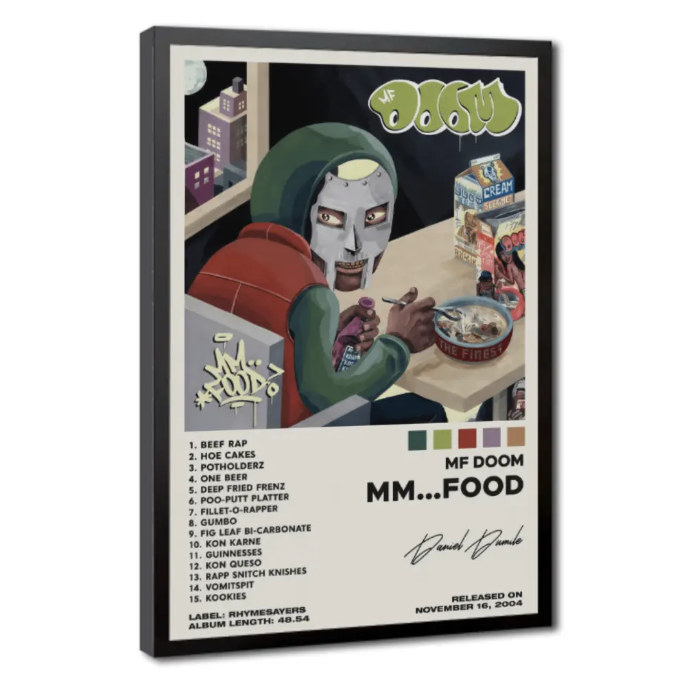 MF DOOM Canvas Wall Art, Hip Hop Rap Poster Print, Vintage Music Wall Decor, Classic Album Inspired Artwork, Street Art Canvas, Man Cave Decor, Music Room Decor, Living Room Wall Art, Bedroom Decor, Home Decoration, Gift for Hip Hop Fans