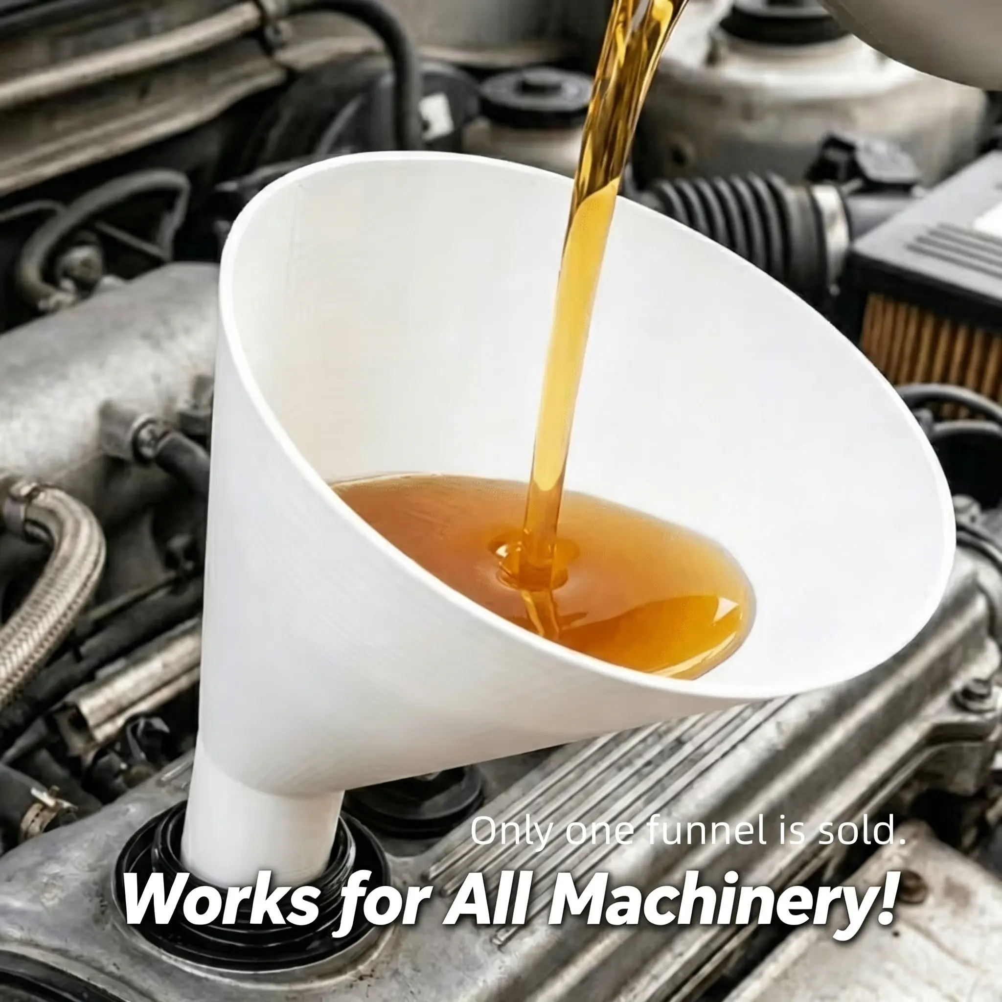 Car Eccentric Fuel Funnel, Creative Large Diameter Design, Oil Transfer Tool, Car Repair Tool, Gift for Car Enthusiasts