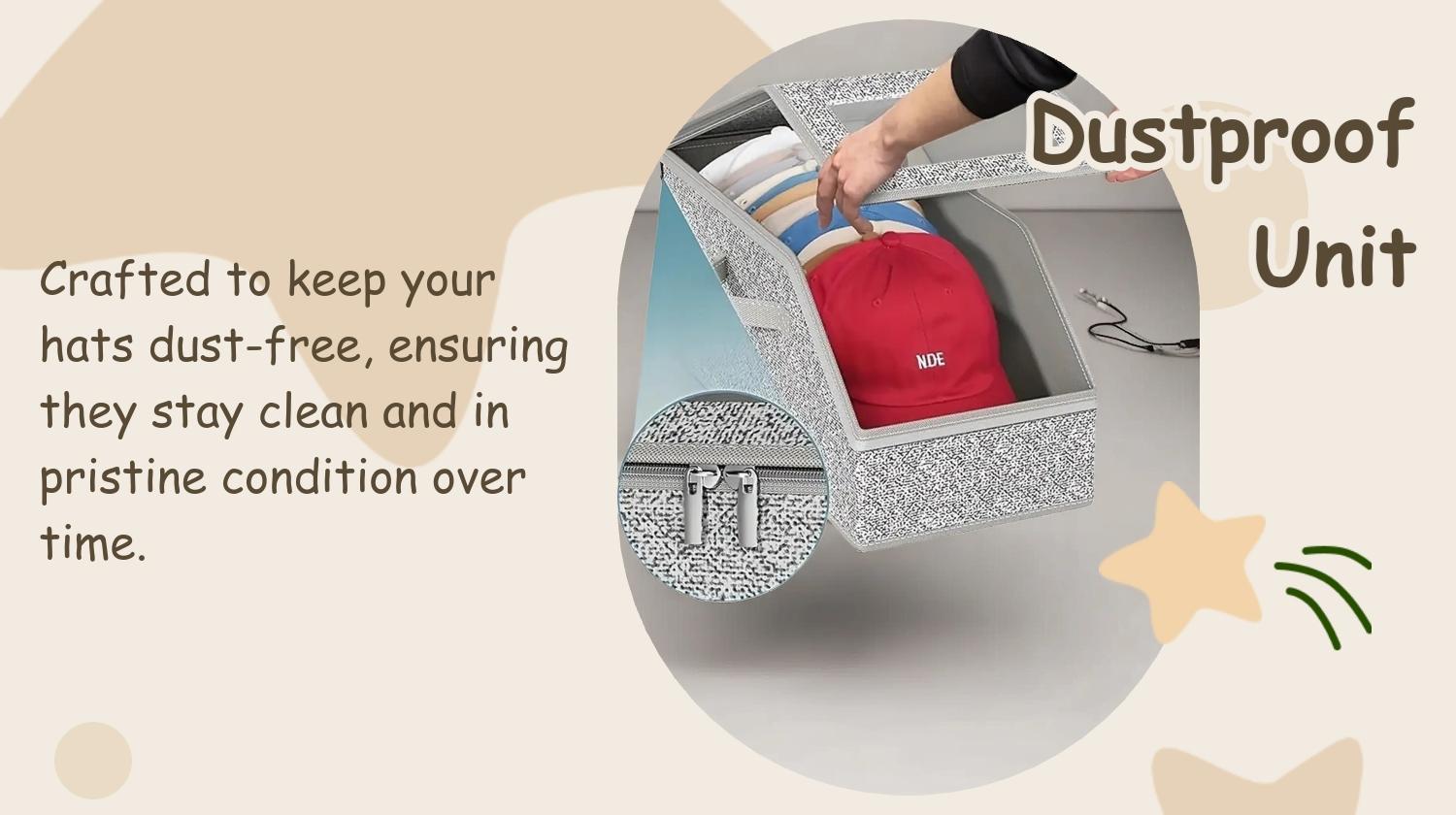 Transparent Window Baseball Cap Storage Box, Holds Up to 12 Hats, Dustproof Multi-Layer Rack, Space-Saving Organizer for Home Closet Door, Clear Storage Box