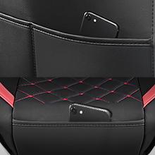 Nilight Hyundai Honda Accord Kia Civic Corolla Camry CRV RAV4 Fusion 5 Seat Covers (Full Set, Black Red)