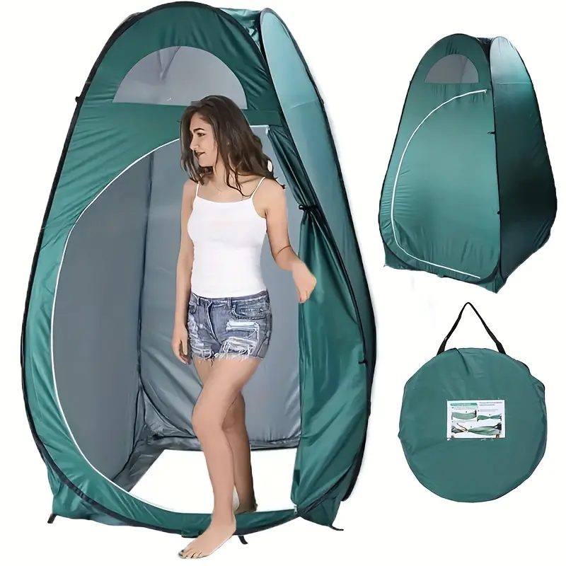 Pop Up Privacy Shower Tent, Outdoor Waterproof Military Green Changing Room, Camping, Hiking, Beach, Bathroom, Shower, Bathroom