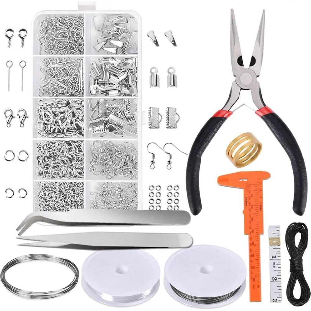 Jewelry Making Supplies Kit - Repair Tools, Pliers, Findings, Beading Wires and Accessories for Adults and Beginners