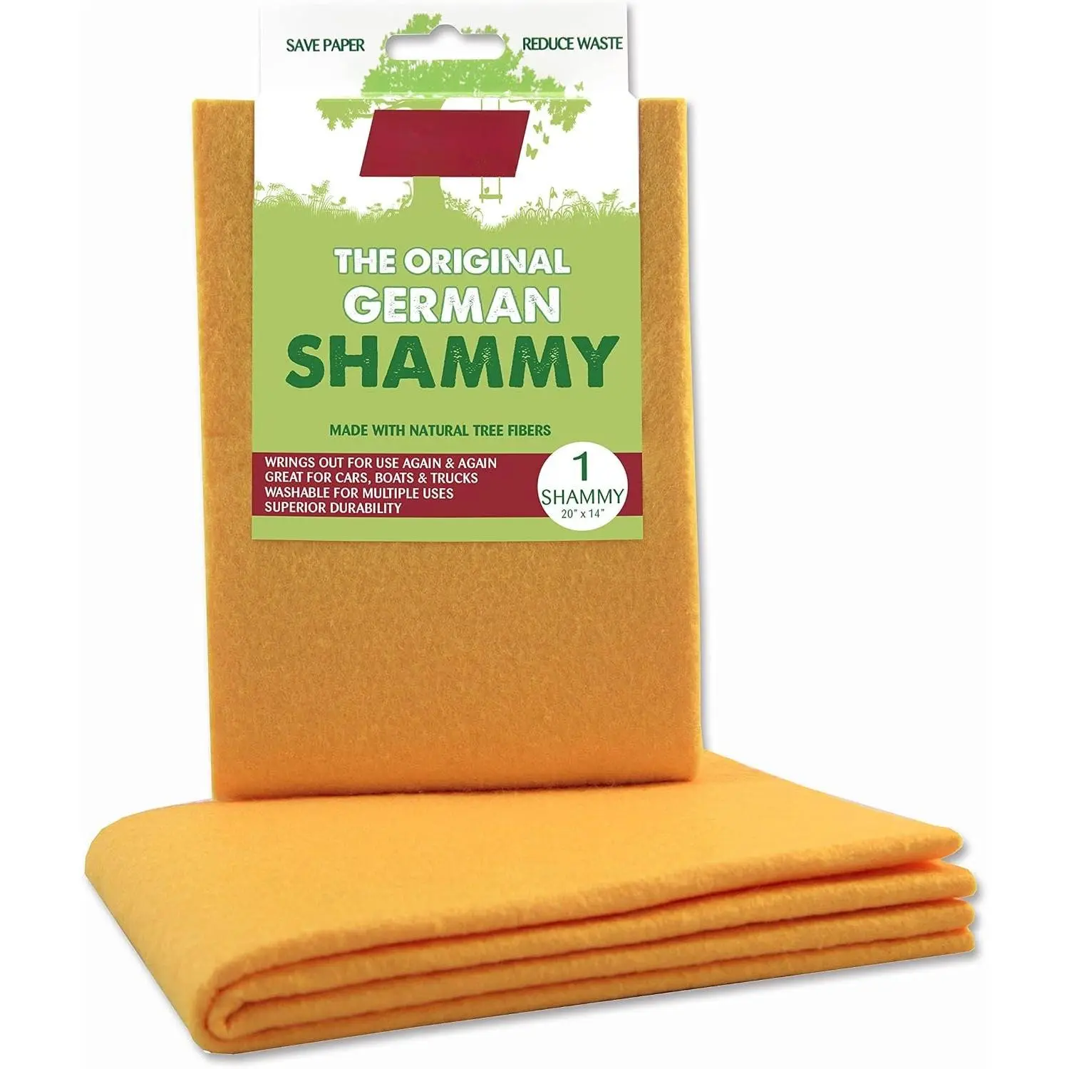 The   Shammy Cloth 20" x 14" - Super Absorbent Chamois Towel -  for , , , and RVs -  Viscose Sponge Cloth -  (1 Pack)