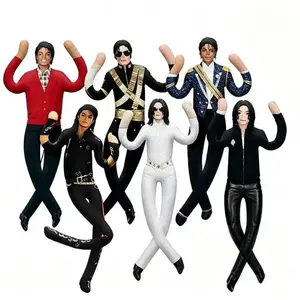 Michael Jackson Movable Joint Plush Doll - Action Figure, Anime Cosplay Prop, Home Room Decoration, Collectible Fan Gift with Long-Sleeve Clothes; Cool Music Cute Cartoon Straw Water Bottle, Elevator Race Track Playset Toy
