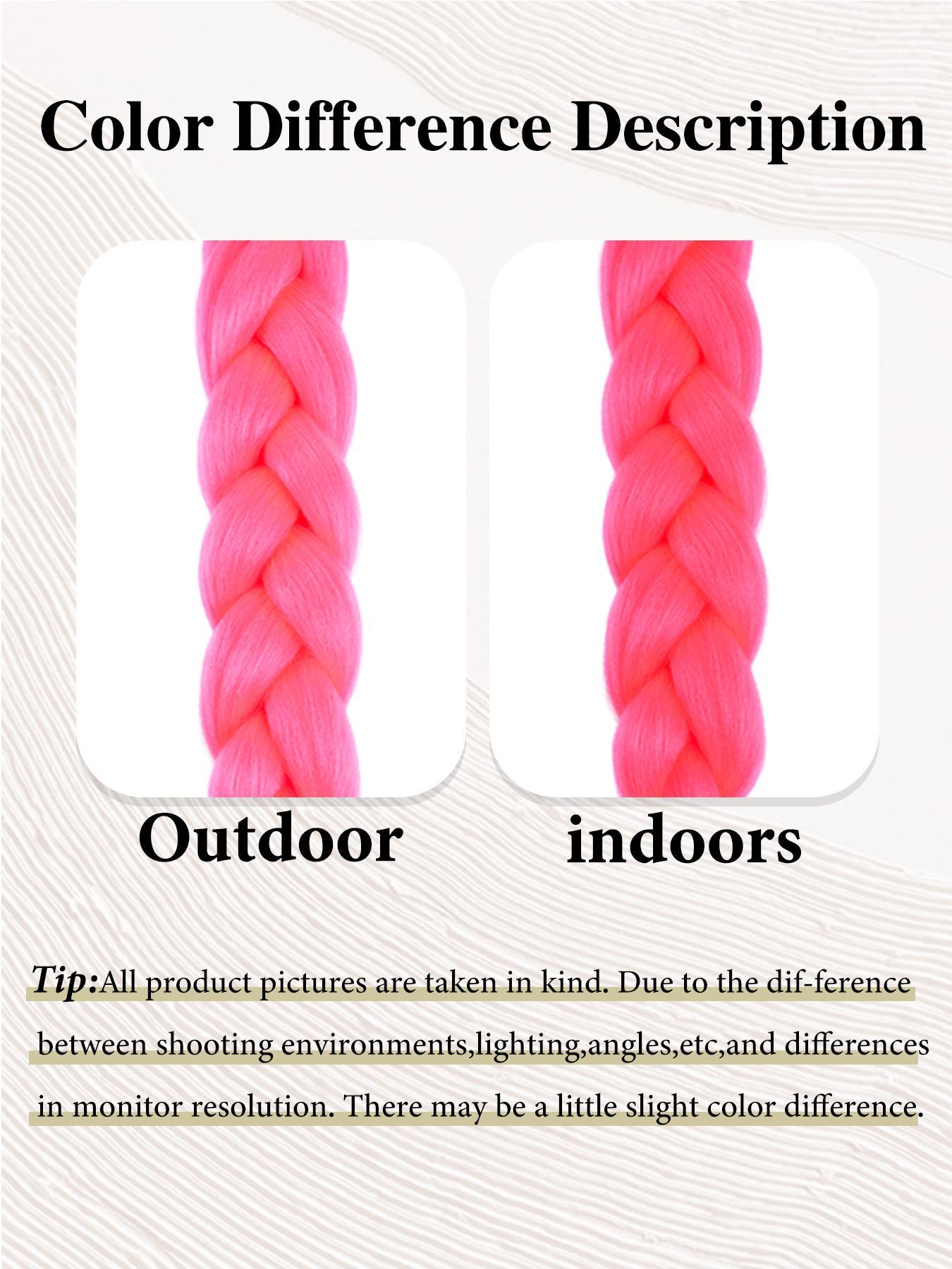 Jumbo Box Braiding Hair Extensions, Colorful Braiding Hair, Synthetic Rainbow Colors Braiding Hair for Women Girls Cosplay Party, Knotless Box Braid