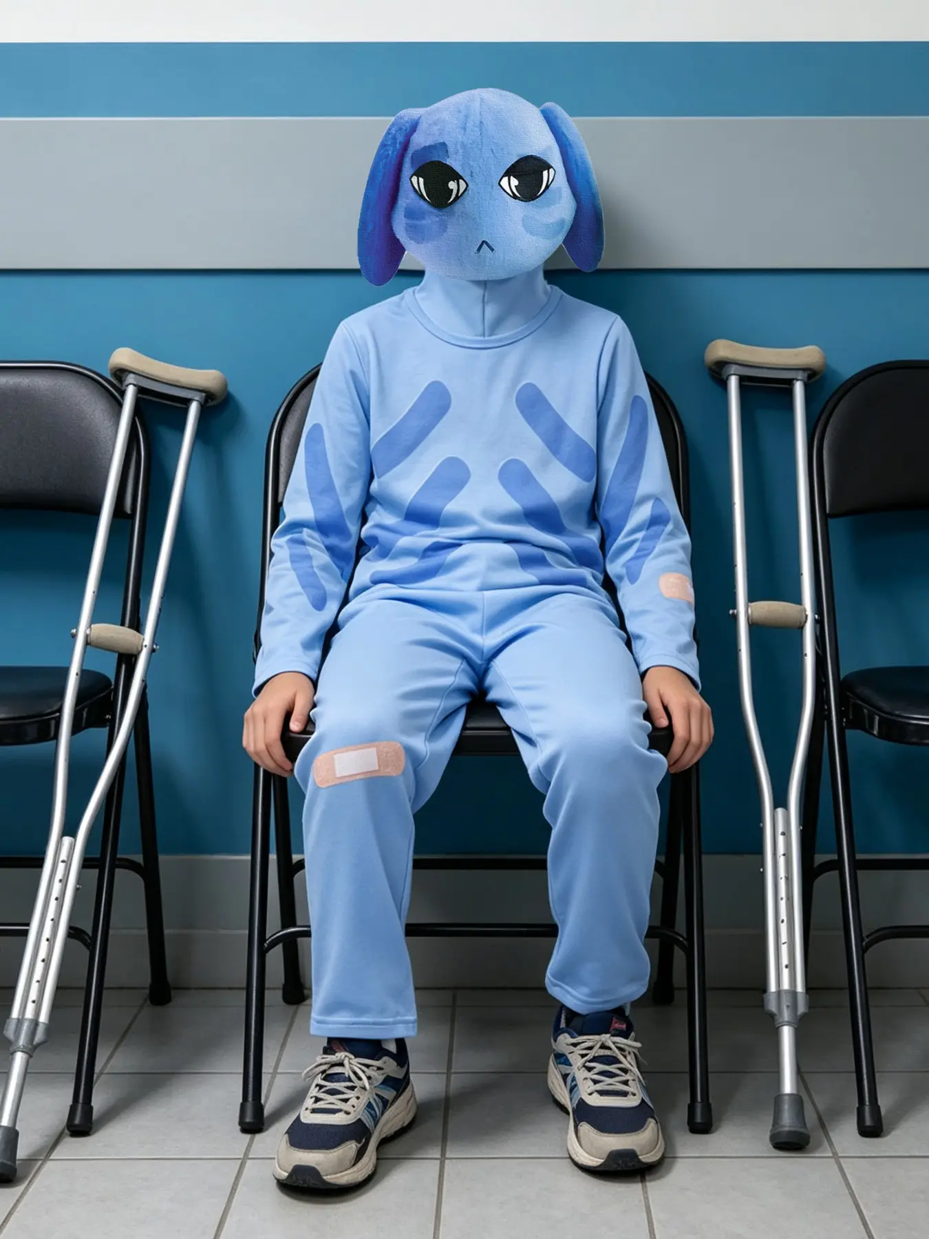 Animal Hospital Costume for Kids, Halloween Party Jumpsuit with Mask, Slim-Fitting All-Over Print, Essential for Game Enthusiasts