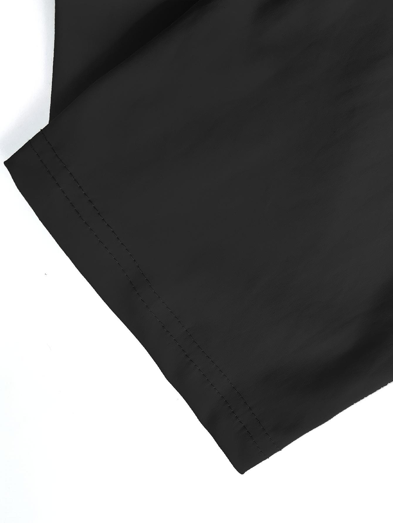 Women's Capri Pants, Elastic Waist Zipper Pocket Casual Cropped Trousers for Summer & Daily Wear