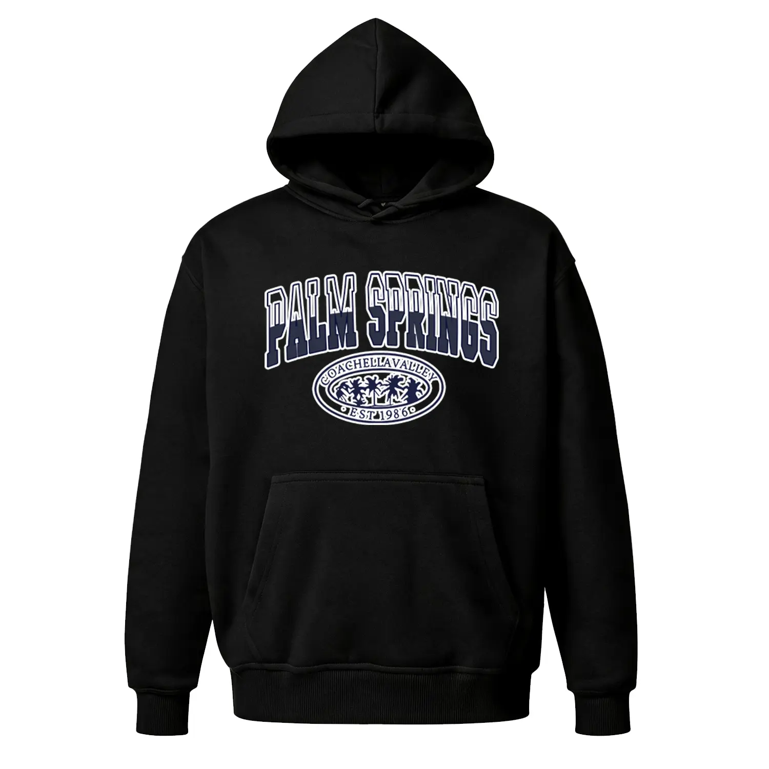 Palm Springs Coachella Vintage Hoodie, Oversized Y2K Streetwear Sweatshirt, Retro 90s Varsity Style Pullover, Cozy Fleece Unisex Top, Aesthetic Casual Loungewear, Perfect Festival/Summer Gift