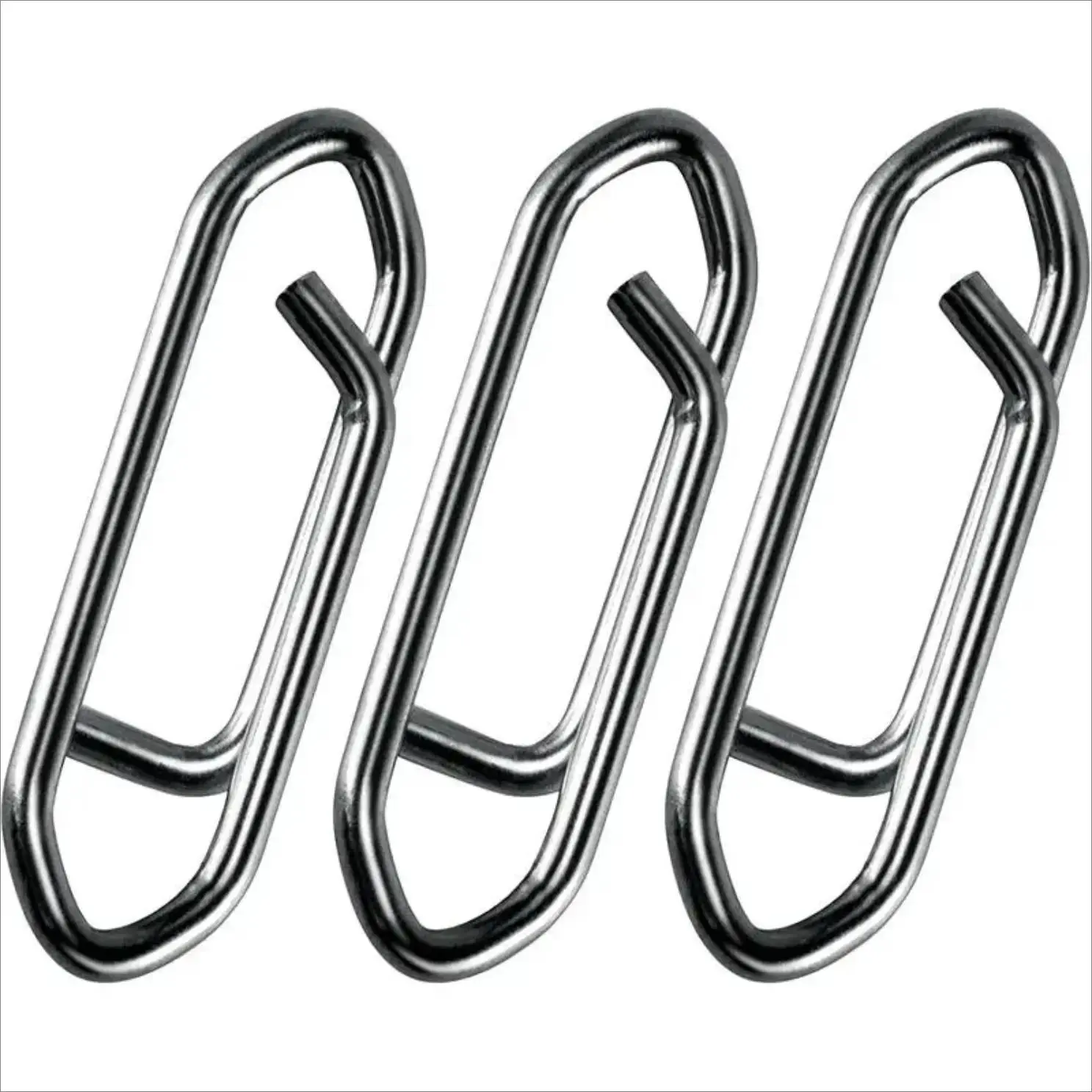 50pcs Fishing Lure Quick Clips in 3 Sizes, High Strength Stainless Steel Fish Clip Buckle Connectors, Fishing Tools, Fishing Gear Supplies for Saltwater & Freshwater Fishing, Father Day Gift
