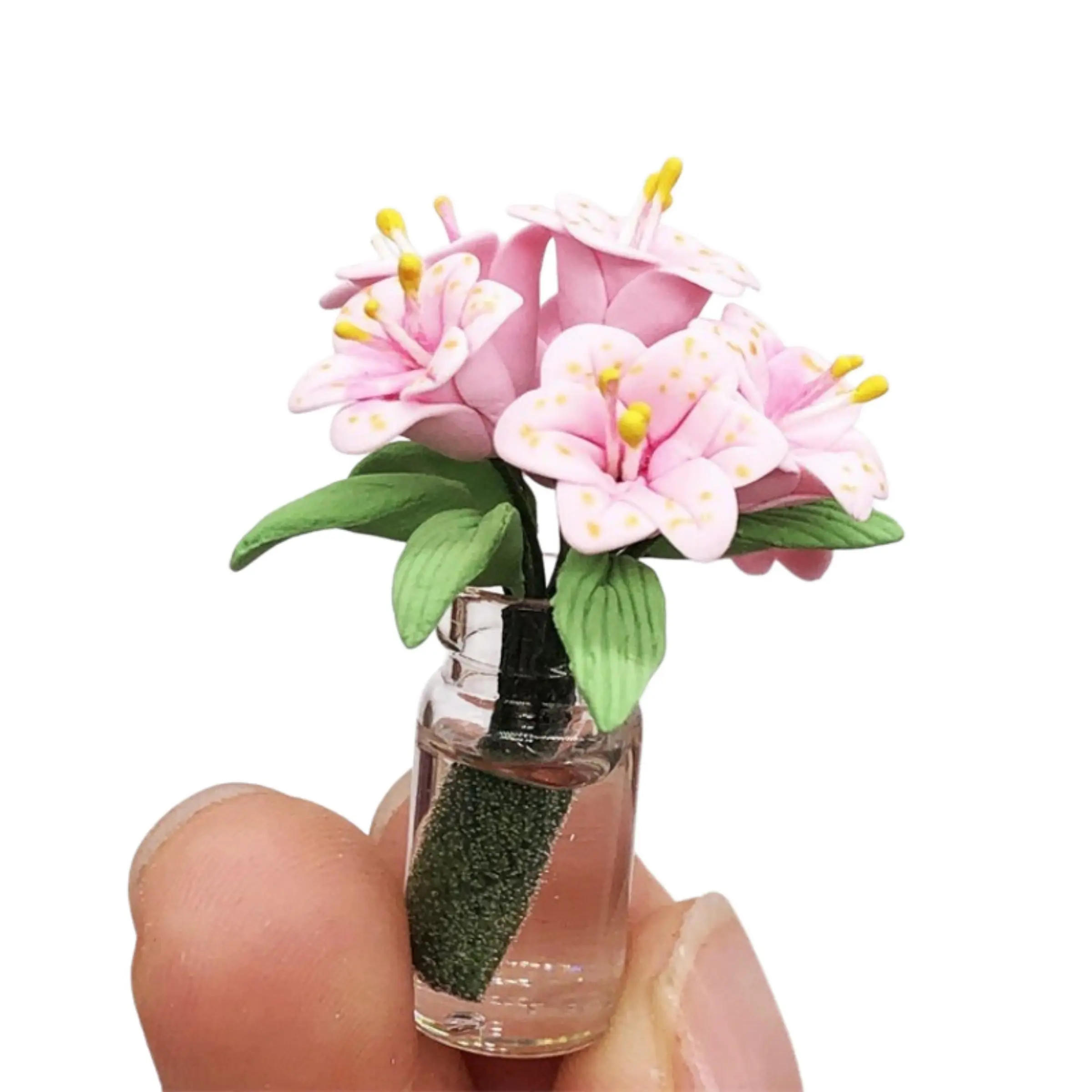 1pc Resin Miniature Artificial Floral Arrangement Dollhouse Decoration Artificial Flowers