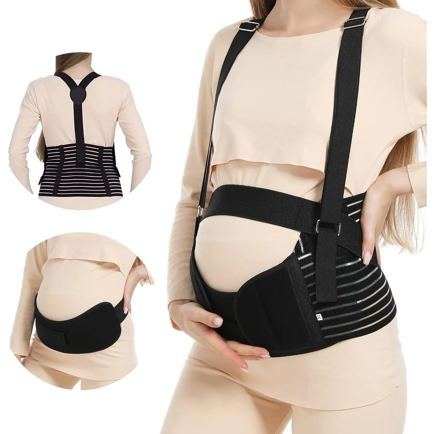 Belly Bands For Pregnant Women - Maternity Belt Pregnancy Support - Breathable Abdominal Binder, Back Support, Multiple Sizes And Colors For All Stages Of Pregnancy & Postpartum