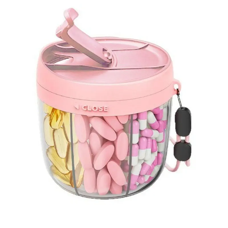 Monthly Pill Organizer, Anti-Mix Design, Wide Opening, Transparent Pill Box, Vitamin, Medicine, Supplement Storage, Easy-To-Use