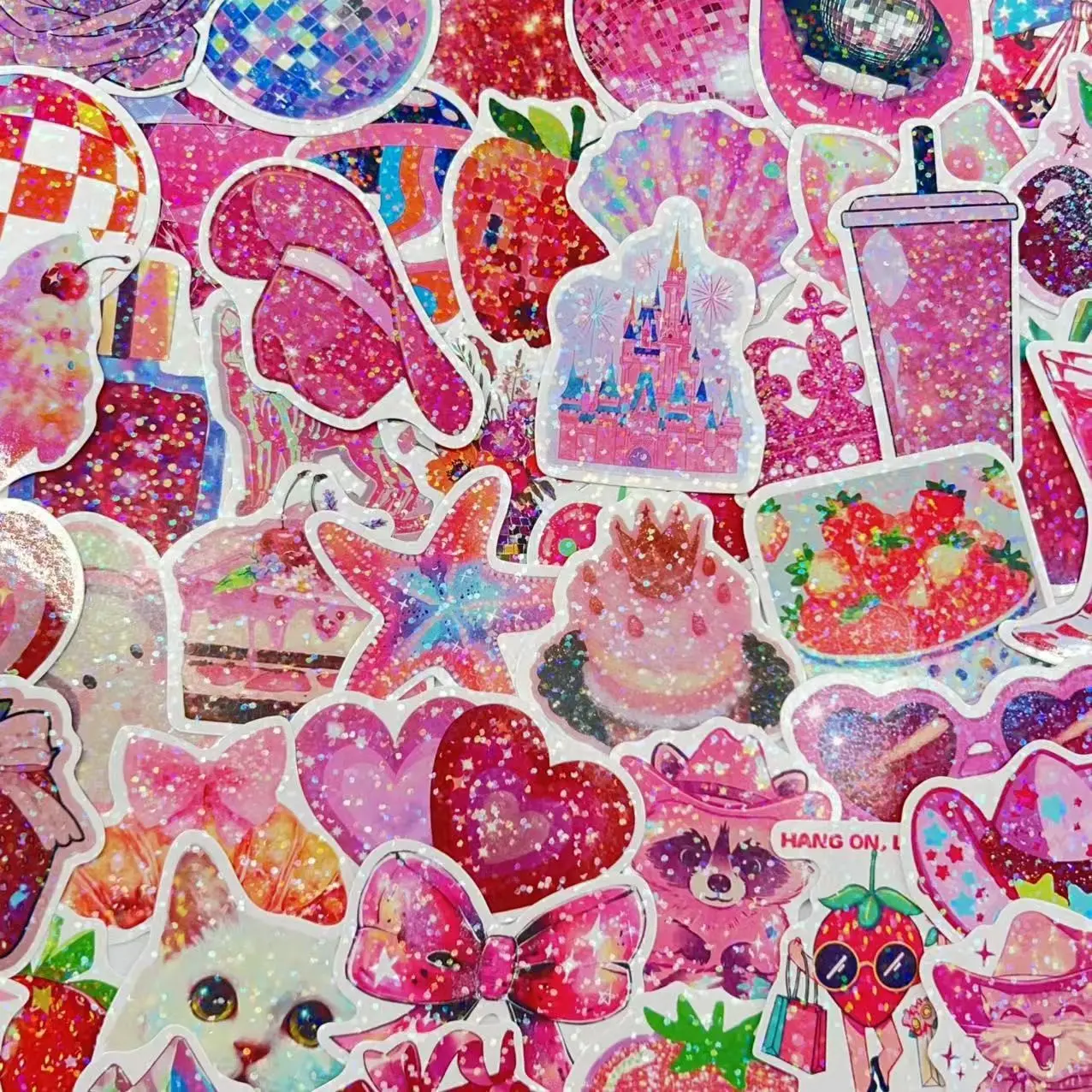 50 Sheets Dot Vintage Stickers, DIY Phone Case Skateboard Waterproof PVC Decals, Retro Decorative Stickers for Crafts