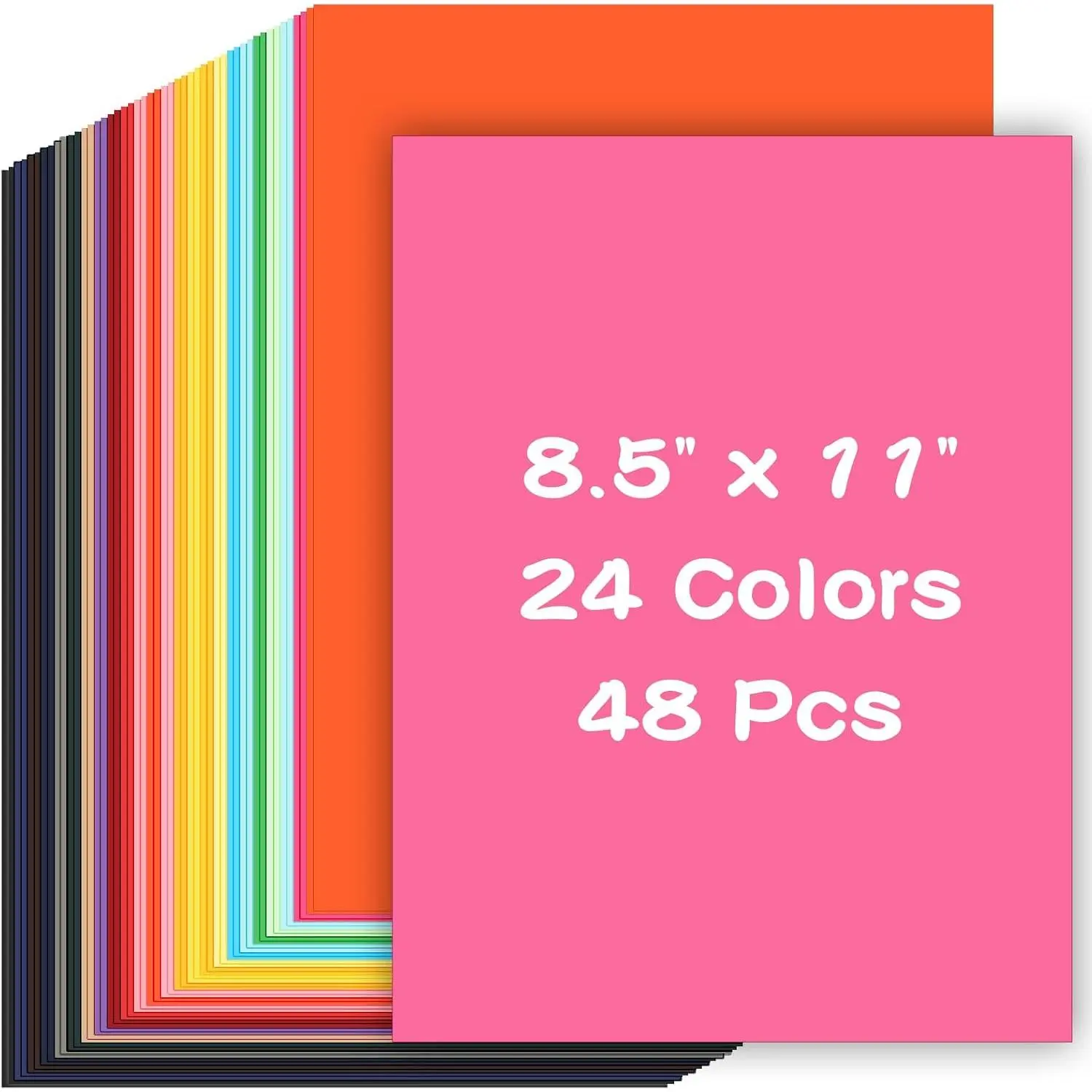 Colored Cardstock 48 Sheets, Christmas Cardstock Paper 8.5" x 11 | 200GSM 75 lb Colored Card Stock for Card Making, Craft, Scrapbooking, Party Decors,  School Supplies
