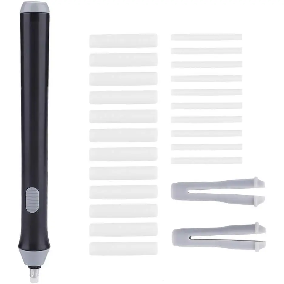 Rechargeable Automatic Electric Pencil Eraser for Drawing Drafting Painting Sketching Artist Detail Tool Black