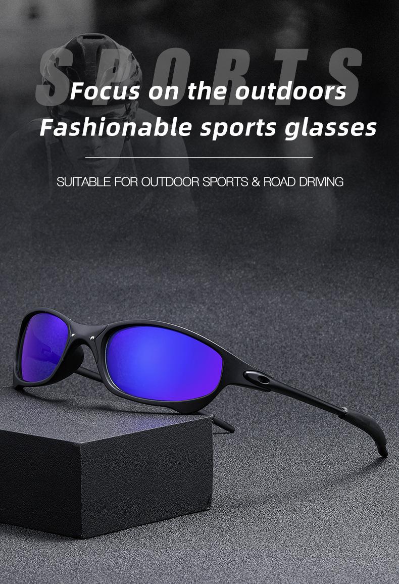 Colorful Sunglasses European and American Fashion Sunglasses UV Protection Glasses for Women Y2 Metal Sunglasses for Men Outdoor Sports