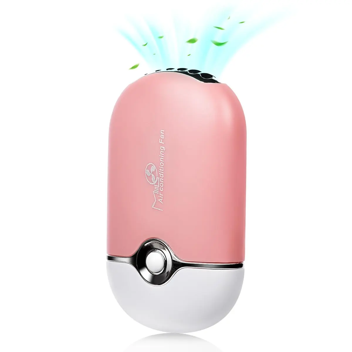 Lithium-Powered Rechargeable Mini Portable Eyelash Fan, Handheld USB-C Charging Air Cooling Blower with Built-In Sponge, Compact Lanyard for Eyelash Extension & Mascara Application (ABS Fashion Accessory, Replaceable Batteries)