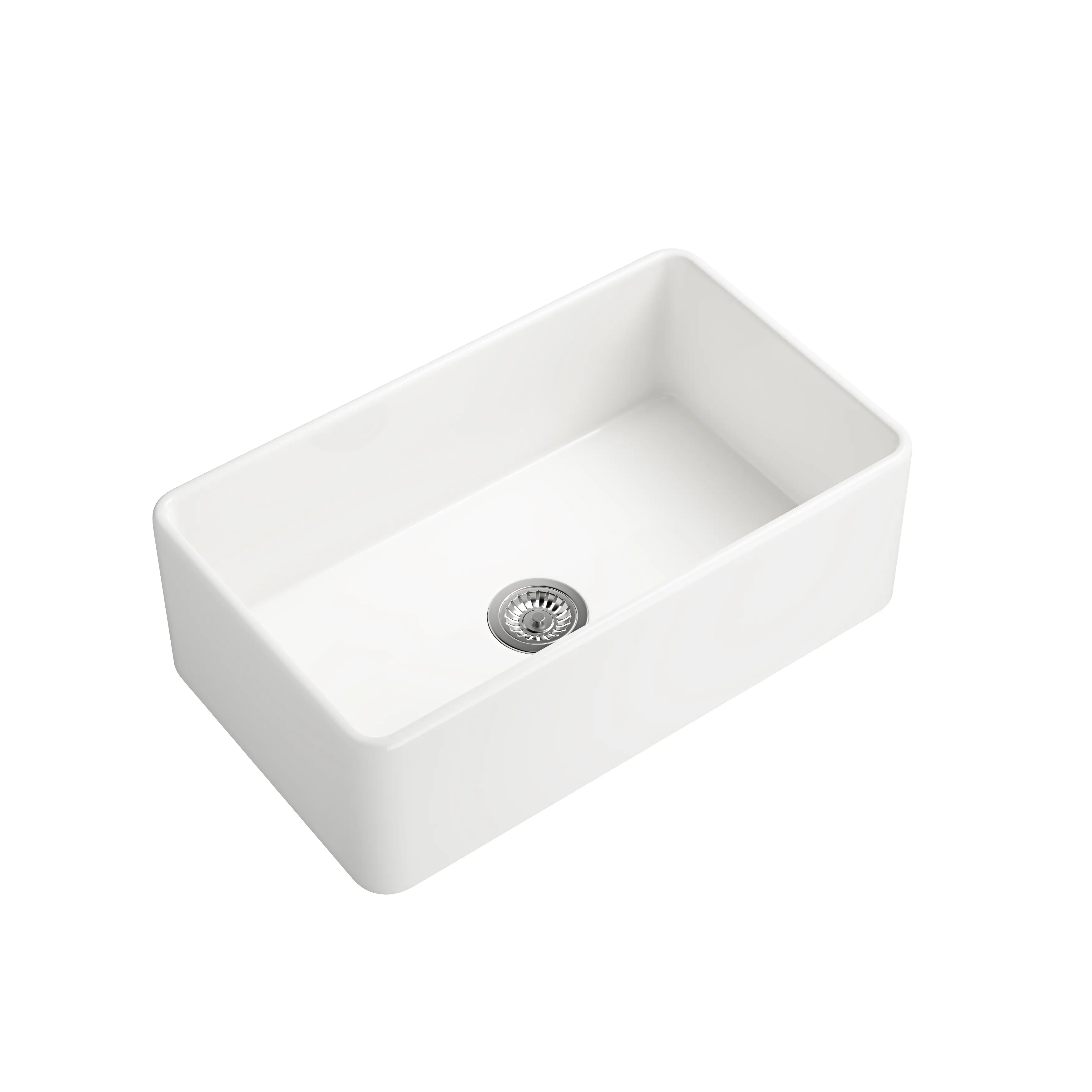 Nokaa White Ceramic Farmhouse Kitchen Sink 18x30x10 Inch Deep Apron Front Undermount Single Basin Vintage Style Durable Glossy Glaze Rust Proof Stain Resistant Easy Clean Farm Sink for Kitchen Remodel, White Color Options