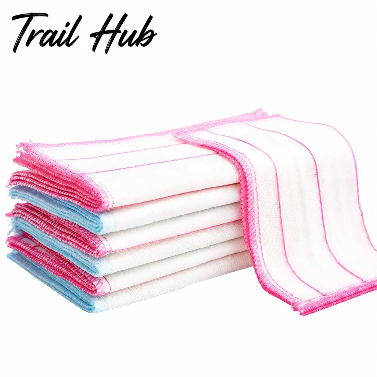 Premium 5-Piece Cotton Yarn Cleaning Set – Highly Absorbent, Oil-Resistant Dishcloths & Thickened Scouring Rags for Kitchen, Bathroom & Household Cleaning – Machine Washable, Lint-Free, Durable Reusable Cleaning Cloths