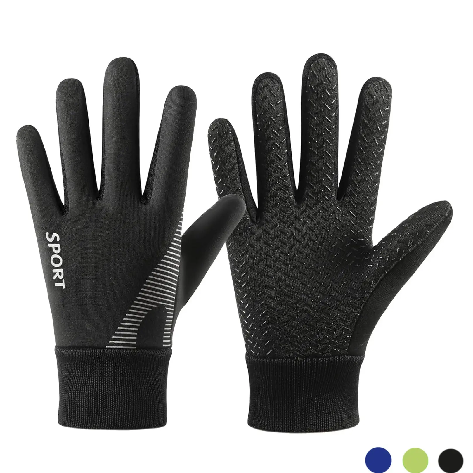 Kids Windproof Fleece Lined Winter Gloves, Anti-Slip Cycling Mittens for Junior Boys Girls 5-13 Years Old, Warm and Durable Handwear