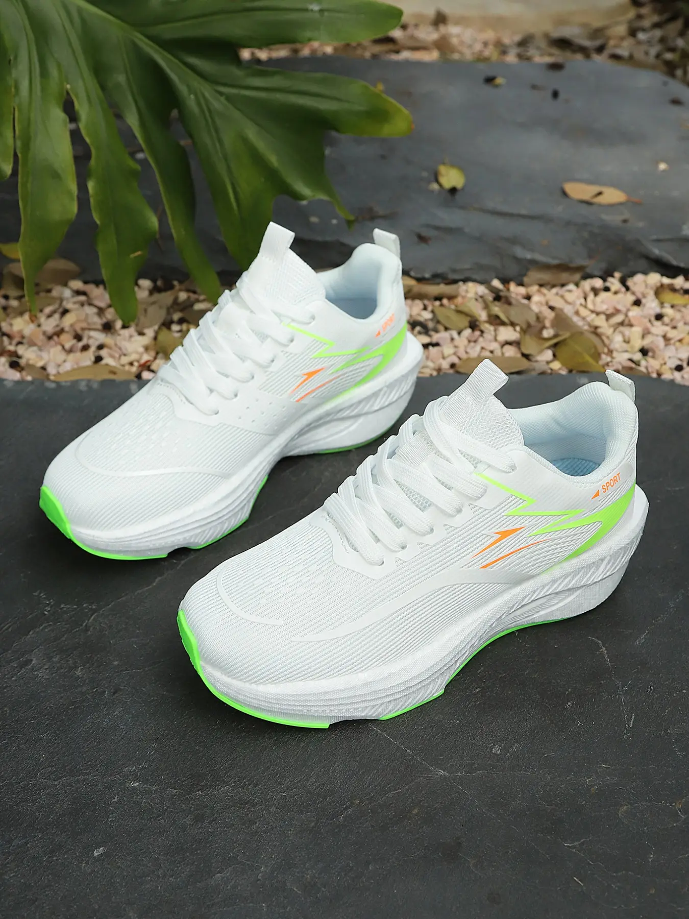 White&Orange&Green