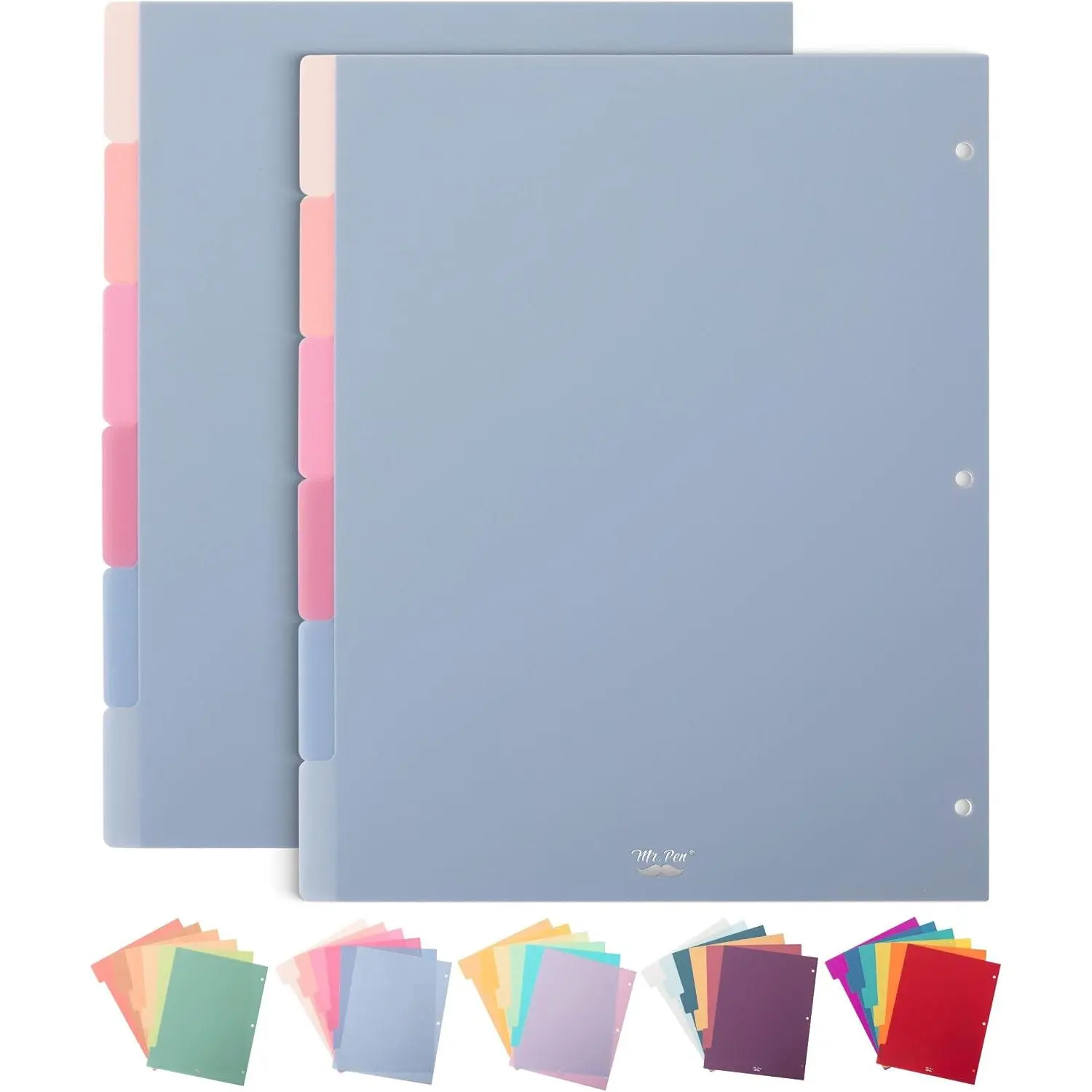 - Dividers for 3 Ring Binder, 2 Sets, 6 Pack/Set, 12 count | Letter Size, Binder Dividers with Tabs for Student, Teacher, Office,  Organizers