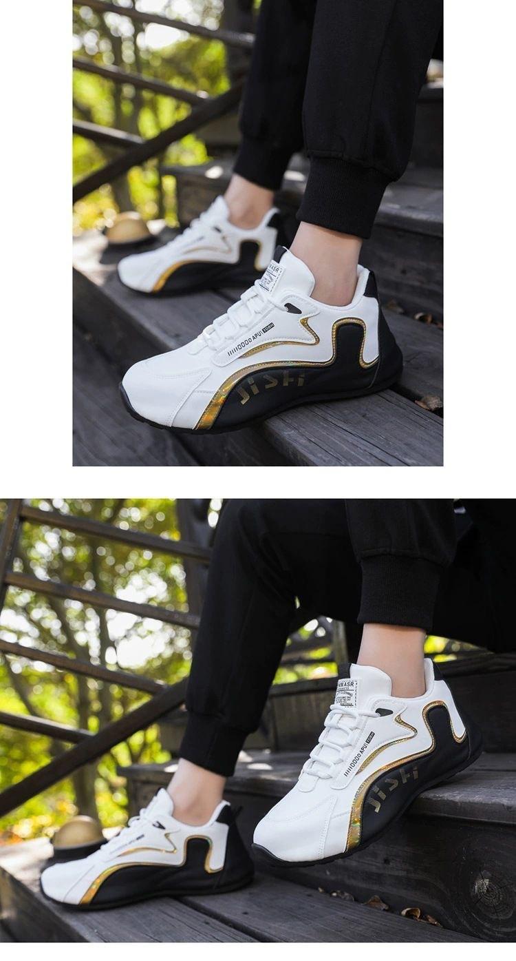 Men's Non-Slip Soft Sole Casual Sneakers, Comfortable Closed Toe Athletic Trainers for Men Outdoor Activities & Daily Walking