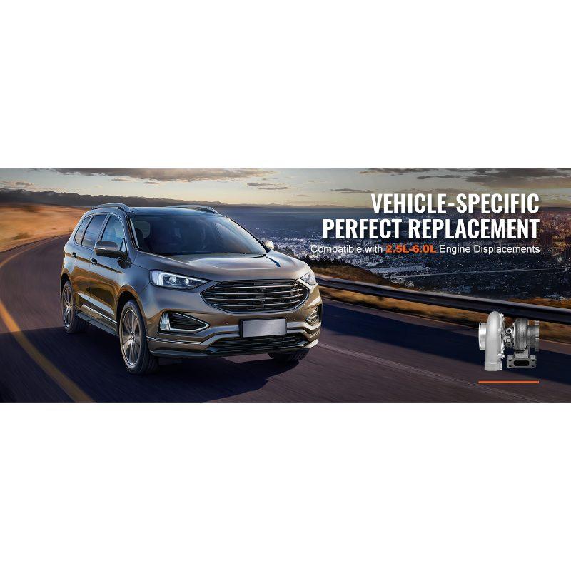 VEVOR Turbo Turbocharger with Gasket Kit, Turbo Charger Replacement for Car Engines, Compatible with 2.5L-6.0L Engine Displacements, Heat Resistance Engine Turbocharger with K418 Alloy Impeller VEVOR Turbo Turbocharger with Gasket Kit, Turbo Charger Replacement for Car Engines, Compatible with 2.5L-6.0L Engine Displacements, Heat Resistance Engine Turbocharger with K418 Alloy Impeller