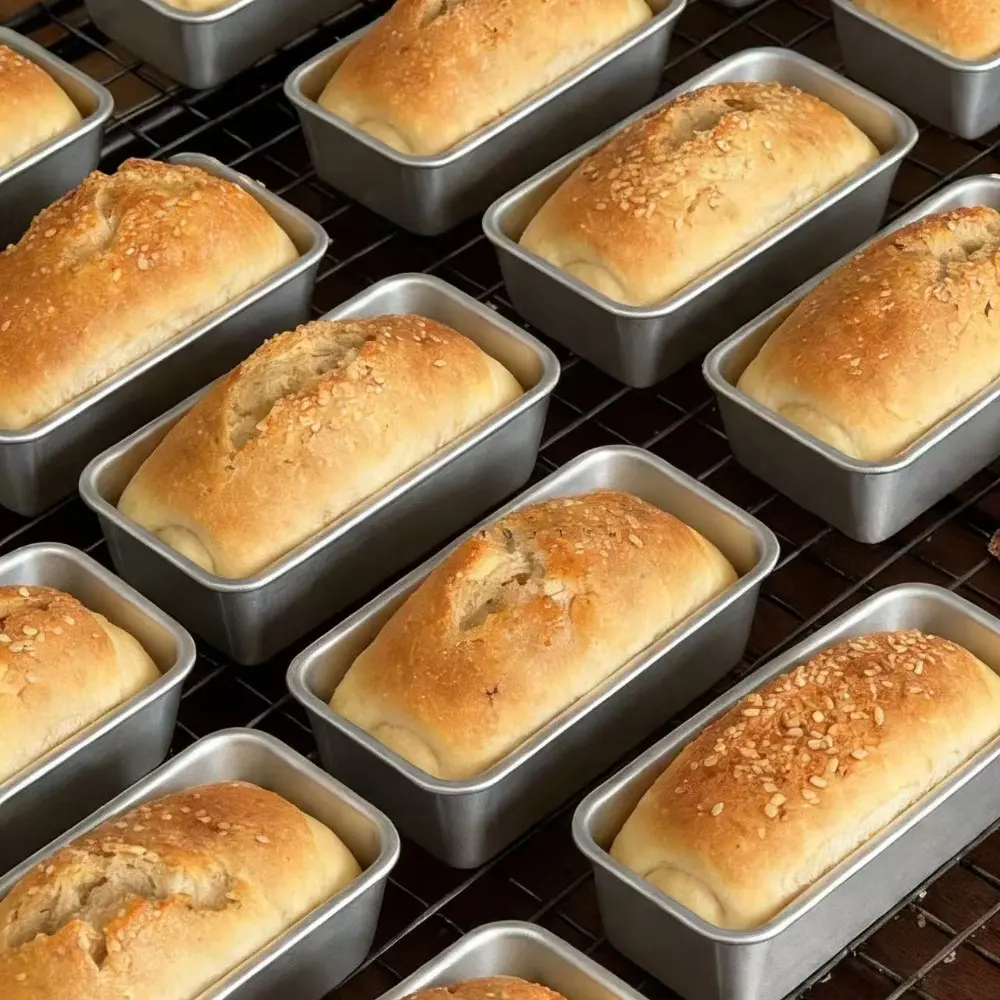 Mini Loaf Pan Set, 6pcs Aluminum Baking Pans, 4.72x2.76 Inch, Ideal for Bread, Meatloaf, Cake, Brownies, Non-Toxic, Oven & Dishwasher Safe